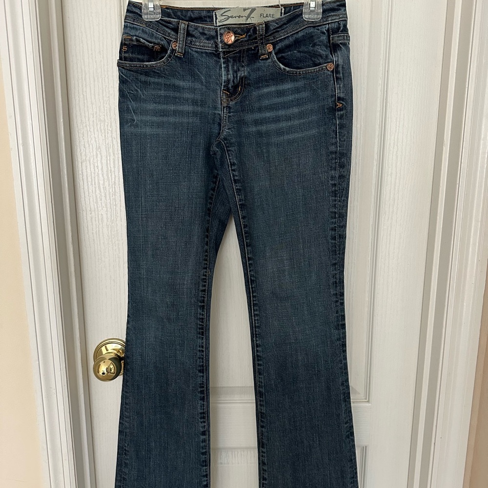 Seven7 Flare Women's Blue Jeans, Sz 27.